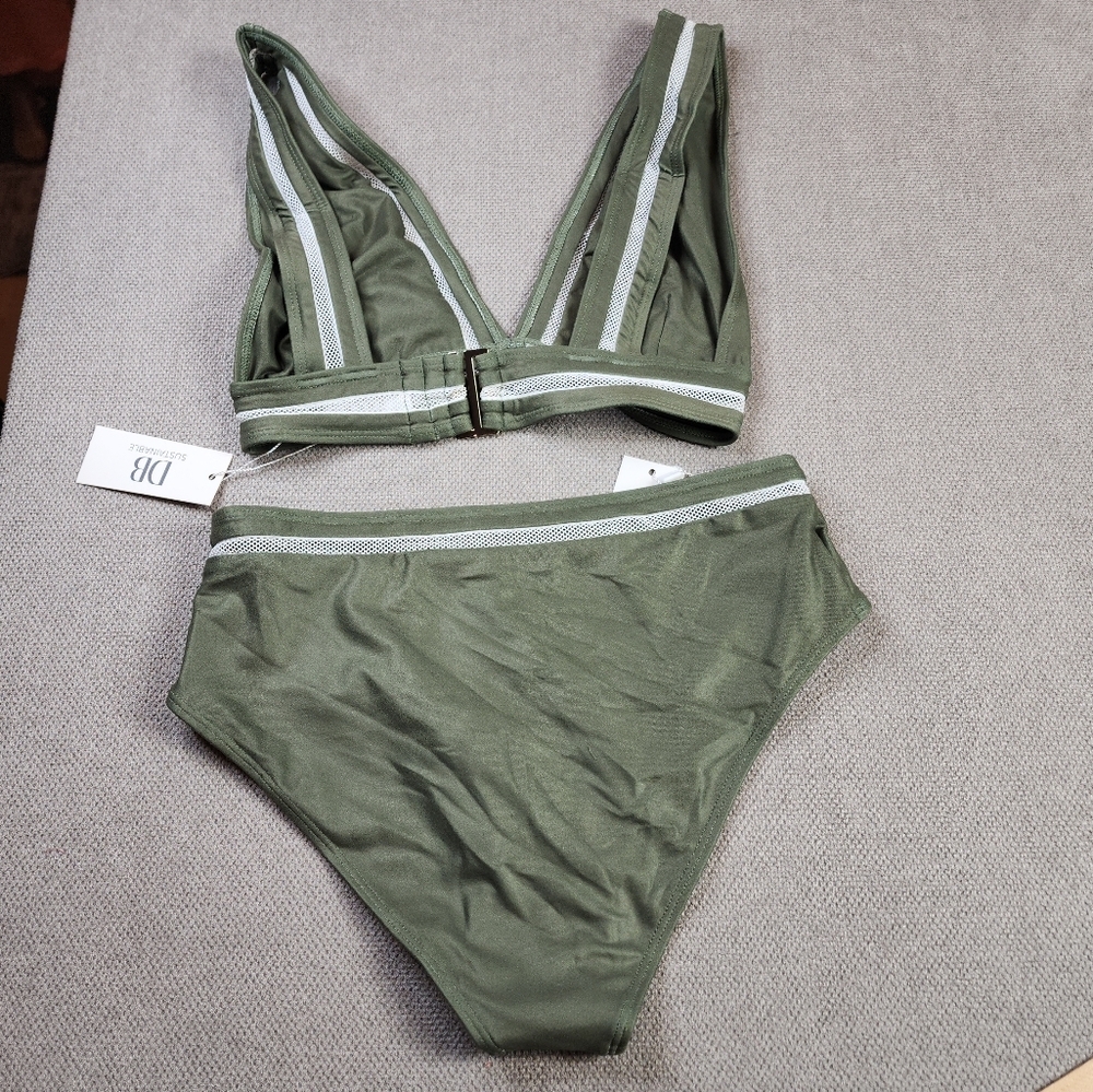 NWT Dream Bandits Australia Sustainable Green Marley Bikini Set Size Small - Picture 3 of 16